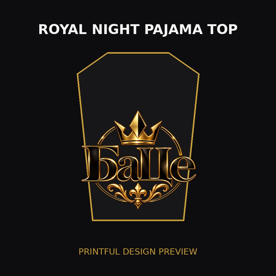 БаЦе Royal Night Pajama Top — Black
